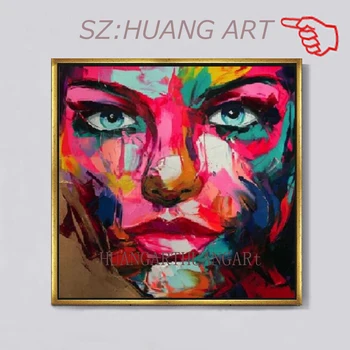 

Free Shipping Colorful Handpainted Oil Paintings Wall Picture Sexy Lady Figure Portrait Oil Paintings Abstract People On Canvas