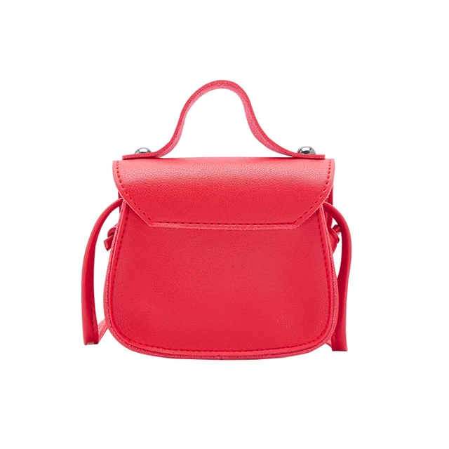 2019 New Children Girls Cute Bowknot Pure Color Handbags Kids Leather Shoulder Bags Mini Crossbody Bag Clutch 5
