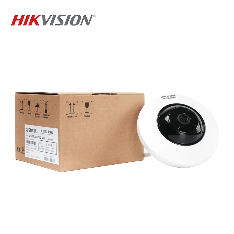 HIKVISION DS-2CD3935FWD-IWS 3MP Fisheye 360 градусов видеонаблюдения IP Камера Поддержка Wi-Fi SD карты PoE ИК P2P мобильное приложение Управление