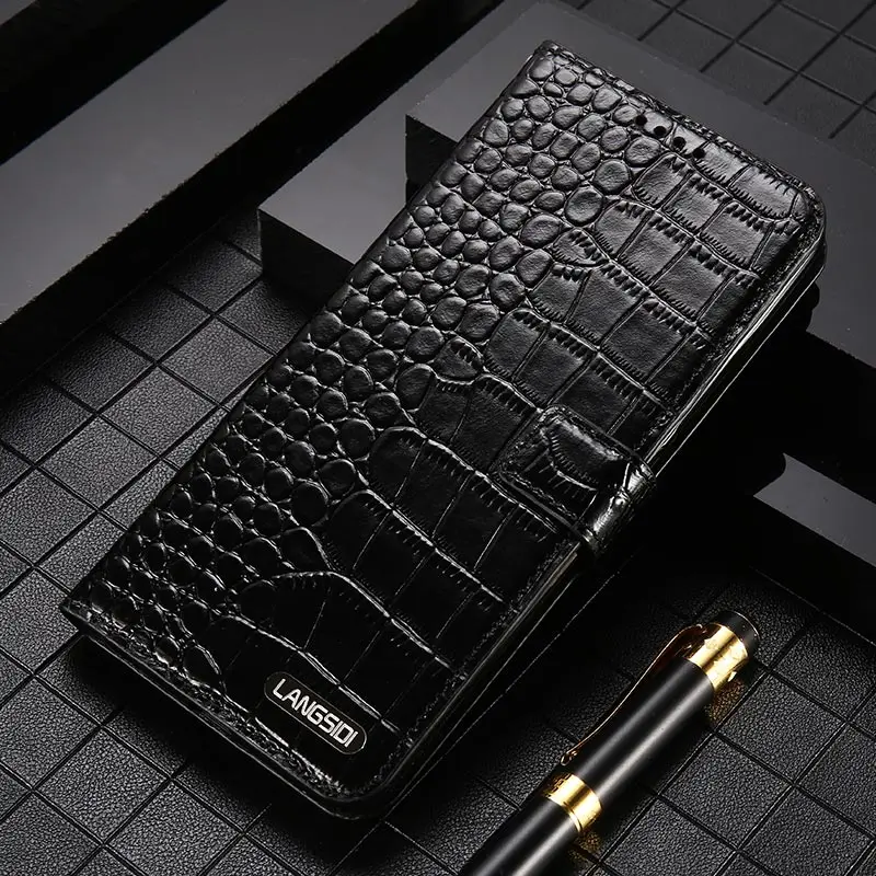 Genuine Leather Magnetic Phone Flip Case For iPhone 12 Pro Max 12 Mini 11 Pro Max X XS XR 6 6s 7 8 Plus SE 2020 Card Slot Cover