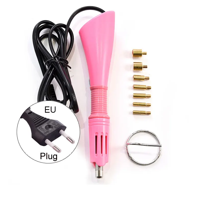 Fast Heated !!! Conversion Plug Purple 7 Tips 5 Seconds Hot Fix Applicator Iron-on Wand Heat-fix Tool стразы Accessories B1979 