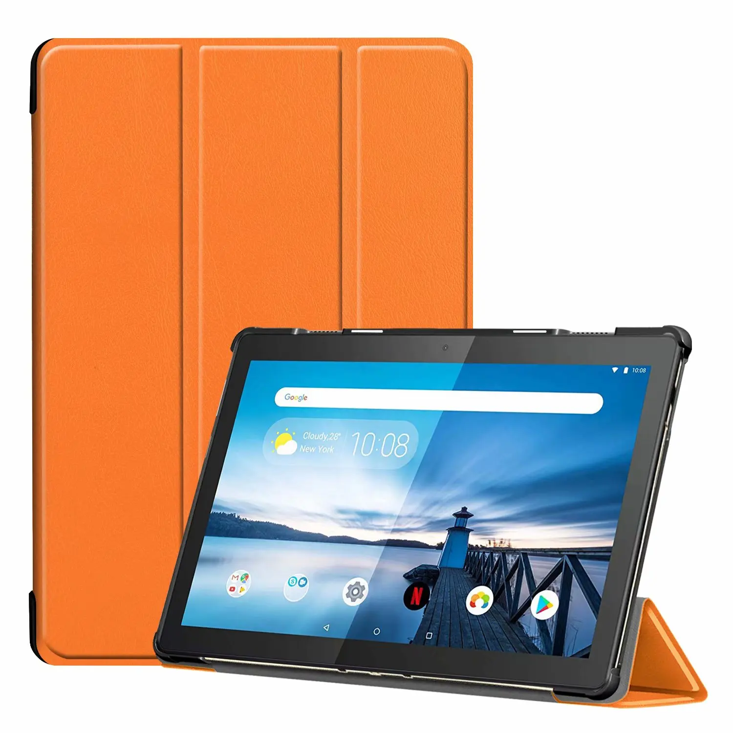 Новое поступление, тонкий жесткий чехол для lenovo Tab M10 TB-X605F, чехол для планшета, 3 сложения, Магнитный чехол-подставка для M10 X605, 10,1 дюйма