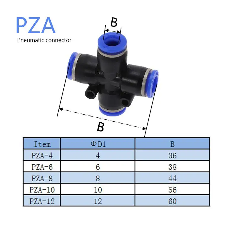 Pneumatique embrayage connexion 1/8 à 8 mm tuyau précisément ETPC 8-1/8 