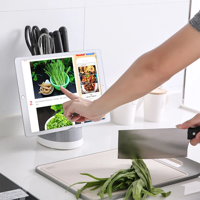 Экологичный белый серый пластиковый держатель для ножей PP с разделочной доской