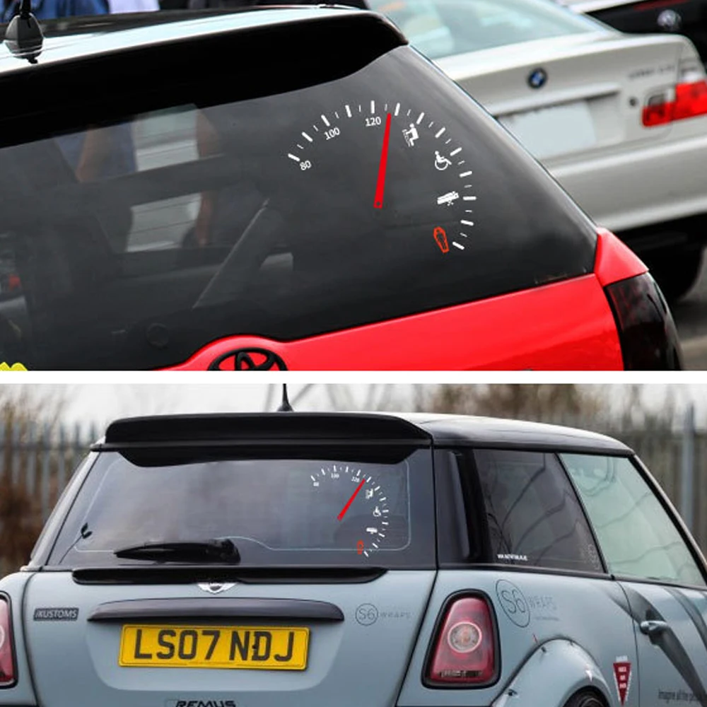 1pcs Speeding Safe Warning Funny Speedometer Cluster Car Decal