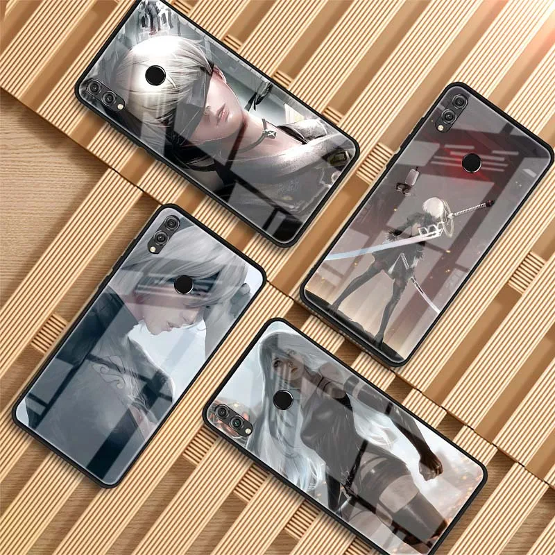 

For Huawei P20 P30 lite P20 P30 PRO MATE 20 lite 20 PRO Honor 10 Nier Automata Game Tempered Glass Phone Case
