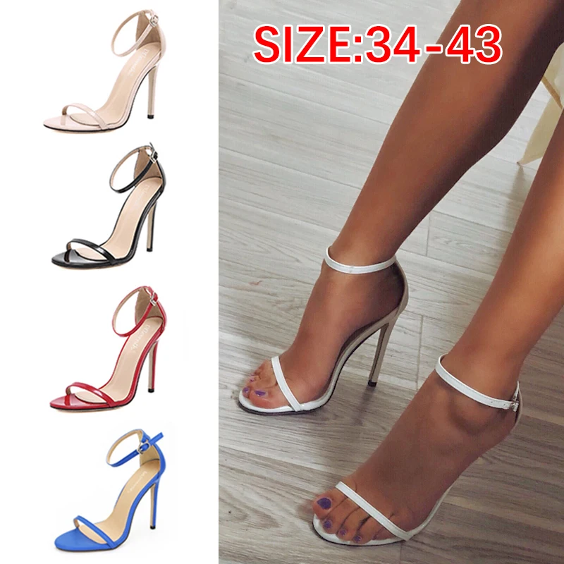

2020 Summer High Heels New Women Pumps Comfort Women Shoes Buckle Women Sandals Sexy Party Shoes Women Heels Female Plus Size 43