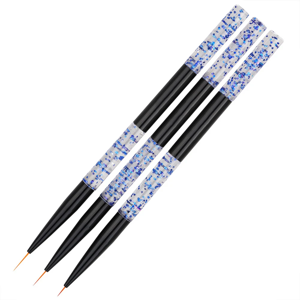 3 шт./компл. Профессиональный Маникюр акриловый Фрезер для ногтей cо шлифовальными художественная Ручка кисти для УФ-геля живопись лайнер советы Портативный прочный инструменты DIY рисунок