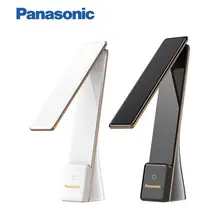 Panasonic светодиодный настольный светильник с сенсорным датчиком, Складная Настольная лампа, портативный USB Перезаряжаемый светильник для чтения, ночной прикроватный светильник