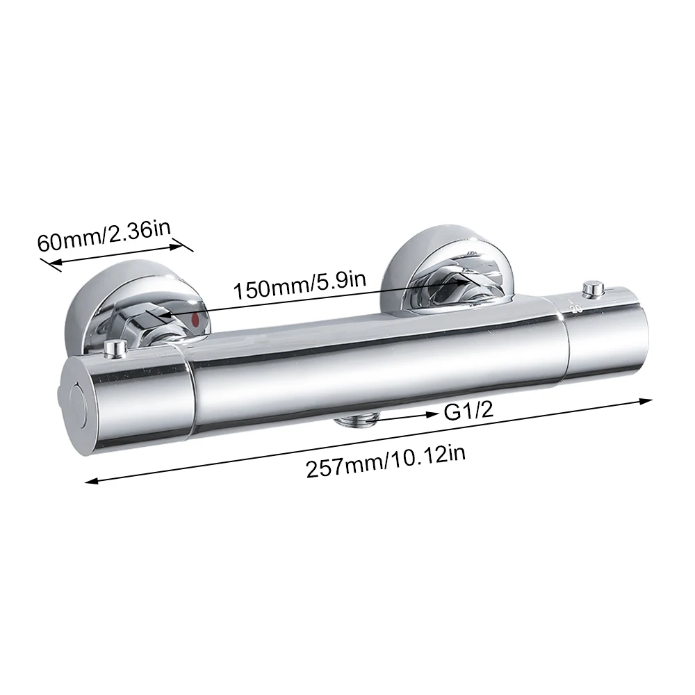  Bath Shower Faucet Thermostatic Shower Faucets Wall Mounted Mixer Valve Tap Thermostatic Shower Mix