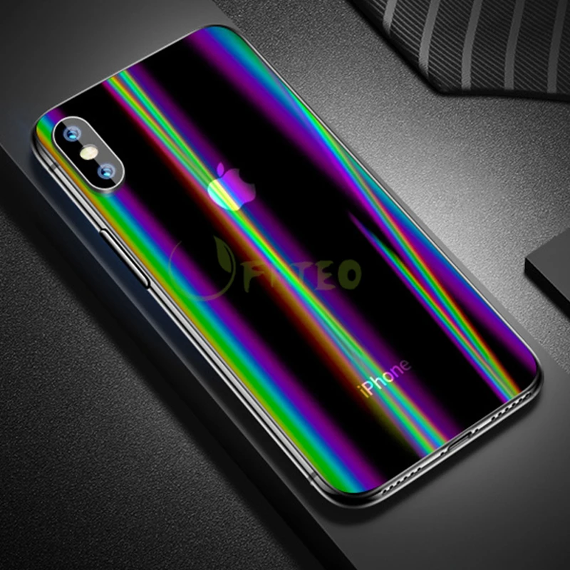 Прозрачный чехол с градиентом Авроры для iPhone 11 Pro Max 11 11Pro X XS XR XS MAX 7 8 8P Передняя Задняя Защита кожи