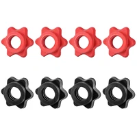 4Pcs/set Spinlock Collars, Anti-Slip Spin-Lock Collar Hex Nuts Screw Clamp Spinlock Collar for Dumbbell Weight Lifting 1