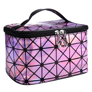 

Multifunction Travel Cosmetic Bag Women Makeup Case Organizer 3D Holographic Waterproof Female Toiletry Beauty Storage Case