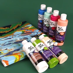 120/240ML 1Pcs Pigment Acrylic Paint Set Fluid Paint Acrylic Canvases for Painting Pouring Medium Big Oil Paints Drawing Art