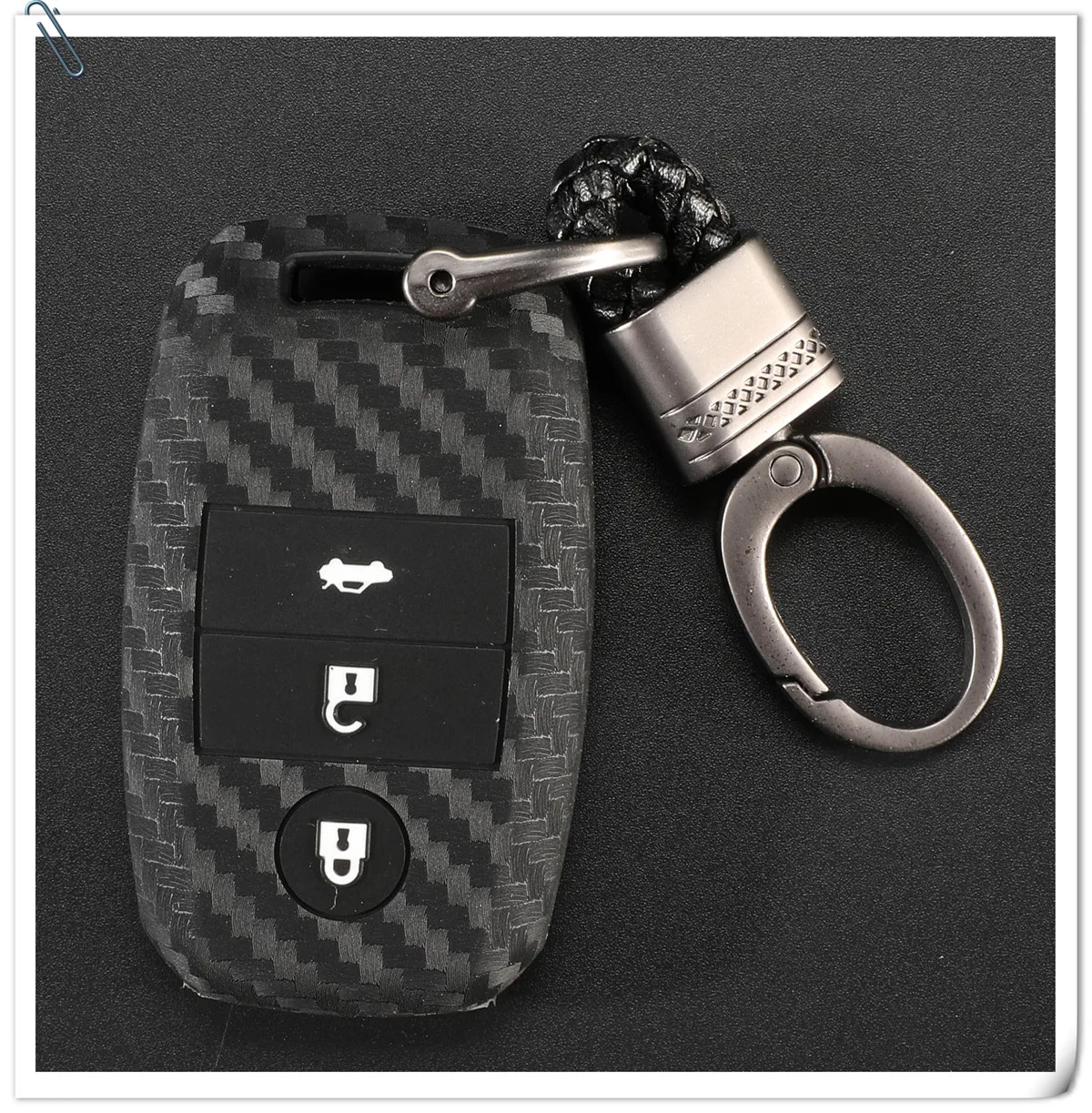 Custodia portachiavi in Silicone a 3 pulsanti a distanza per Kia K3 K4 K5 Rio Ceed Soul Sportage Sorento Carens Picanto Skin Smart Fob Cover - Hb9ff8936aa864d1cbb4a8cb0a4b00849V