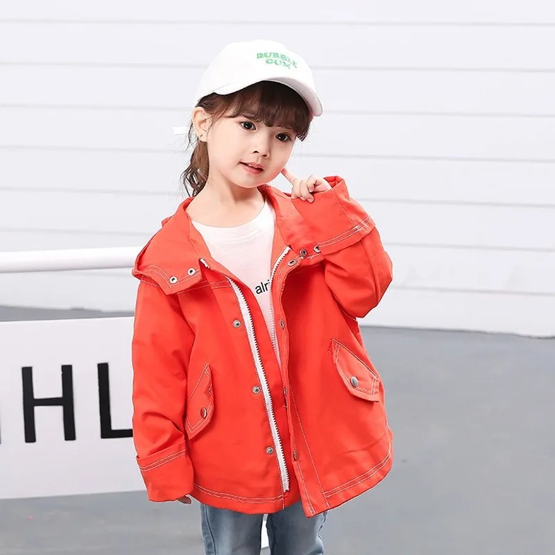

2019 Children Windbreaker Boys Girl Coat Kid Autumn Baby Winter Jacket Outerwear with Hood Little Toddler Girls Cartoon Clothes