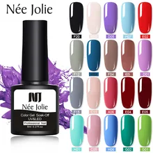 NEE JOLIE, 8 мл, чистый цвет, Гель-лак для ногтей, 48 цветов, лак для ногтей, замачиваемый, Гель-лак, УФ-гель для ногтей, лак для ногтей, дизайн ногтей