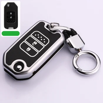 

New Full Cover Zinc alloy luminous Silica gel Car Key Case For Honda City Civic CR-V HR-V Accord Jade Crider Odyssey 2015-2018