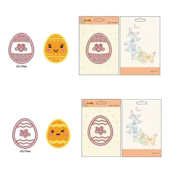 

Cutting Stencil Cute Creative Silver Egg Shape DIY Paper Crafts Cutting Dies Metal Office Template Embossing Card