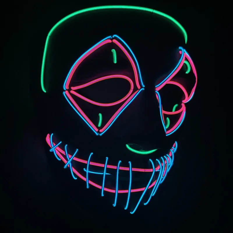 EL Wire Плетеный абажур на Хэллоуин маска светящаяся маска для косплея Жук Милая маска для фестиваля вечерние AXIR