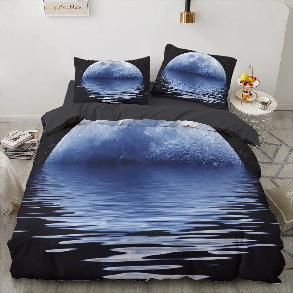 

Luxury New Style Galaxy 3D Bedding Set 2/3pcs Universe Outer Space Themed Duvet Cover With Pillowcase Queen Size Home Textiles