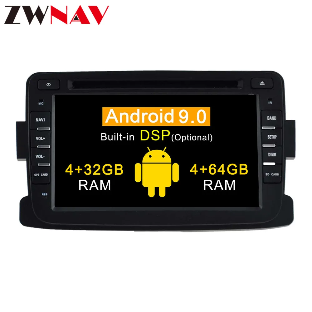 

DSP 4+64 Android 9.0 Car Stereo DVD Player GPS for Dacia Sandero Duster Renault Captur Lada Xray 2 Logan Video Multimedia Radio