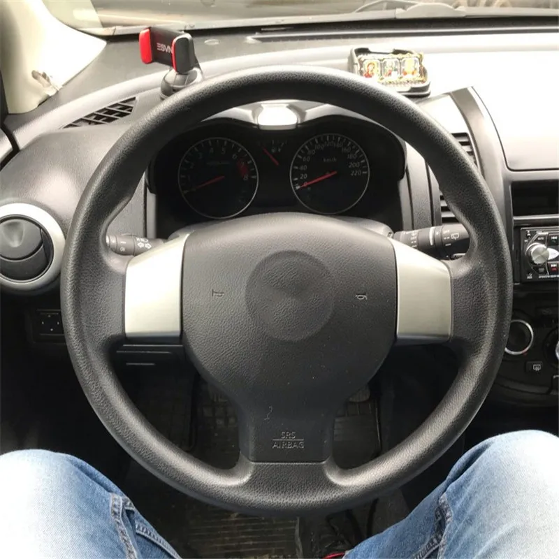 DIY Customize Braiding Cover for Car Steering Wheel for Old Nissan Tiida Livina Sylphy Note Original Steering Wheel Braid steering wheel cover
