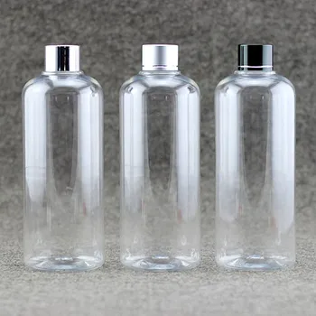 

20pcs 400ml Bottles for Essential Oils 400cc Refillable Perfume Bottle Clear containers with Sliver /black Aluminum lid