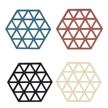 Настольный коврик в форме ромба держатель для плиты теплоизоляция для кухни полый нескользящий