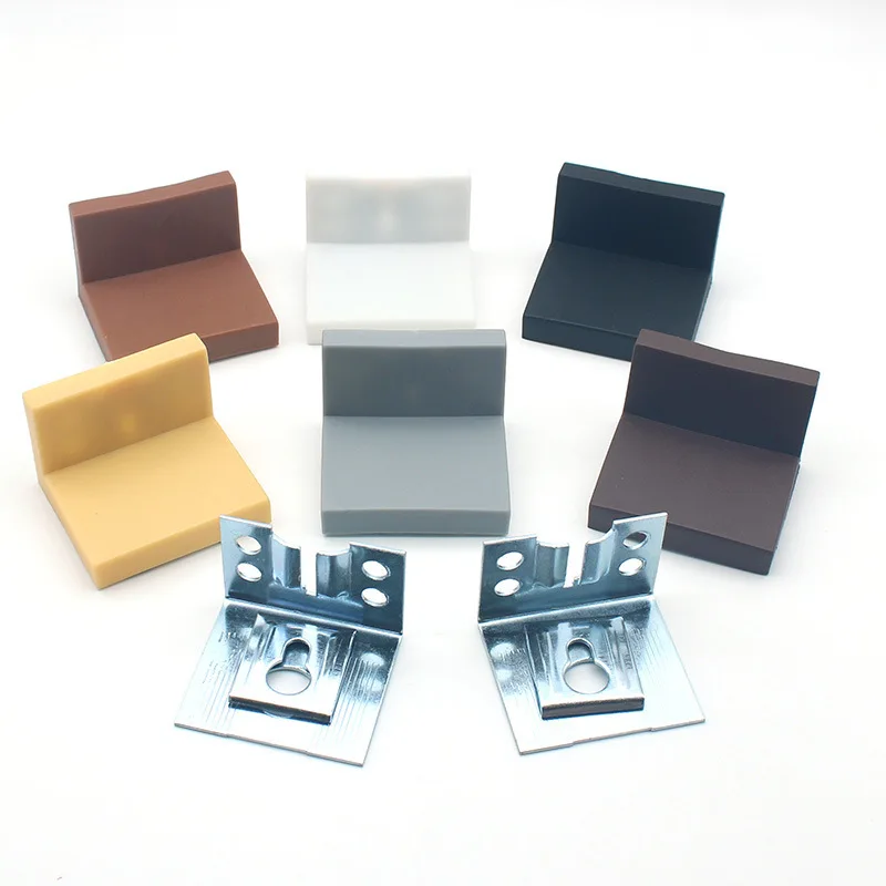 

10pc Thickened Corner Brackets Cabinet hanging code L type Connection Corner with Plastic decorative over Furniture Hardware