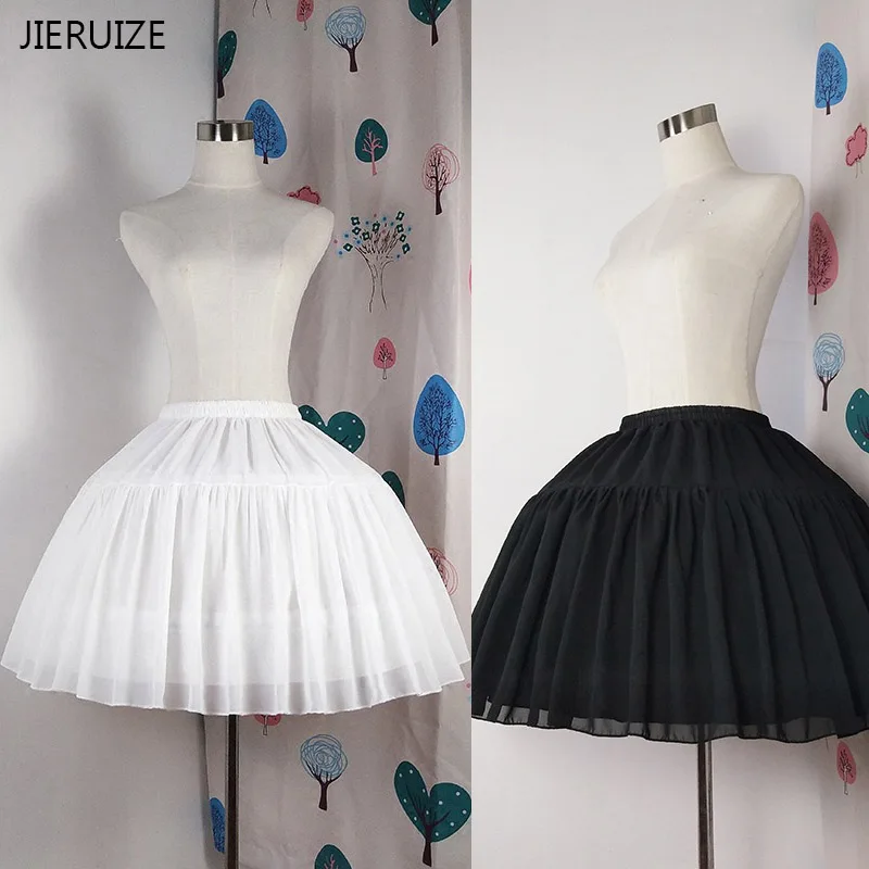 Short Dress Cosplay Petticoat Ball Gown Underskirt Chiffon Tow Bones Lolita Petticoat Ballet Rockabilly Crinoline petticoat skirt petticoat underskirt lolita petticoat