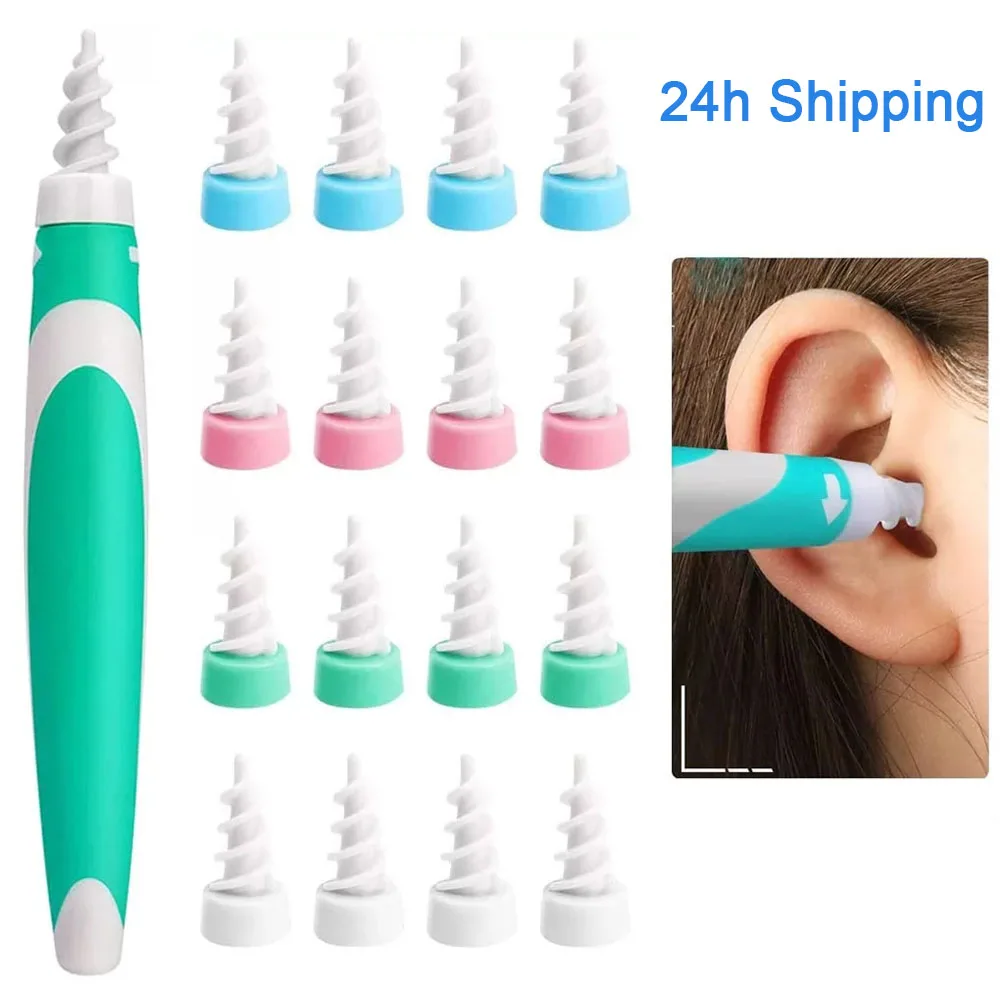 EarWaxRemoverToolEarCleanerWithSoftSilicone16ReplacementTips