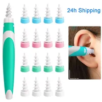 Ear Wax Remover Tool Ear Cleaner With Soft Silicone 16 Replacement Tips Simply To Grab And