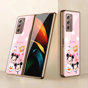 

Samsung fold2 glass mobile phone case sm-f9160 protective case zfold2 folding electroplating hard case Mickey man
