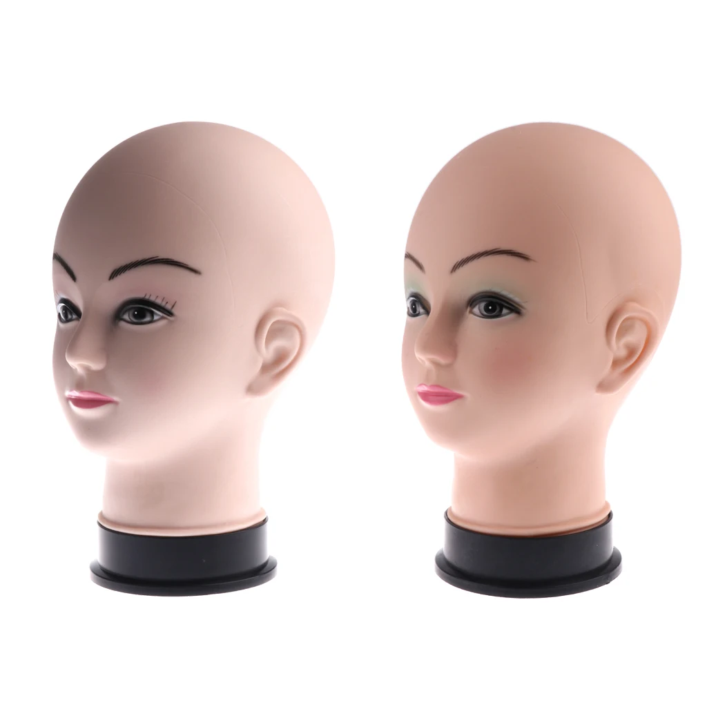 Bald Mannequin Head Female Professional Cosmetology for Wig Making, Display Wigs, Eyeglasses, Hairs 28cm/11