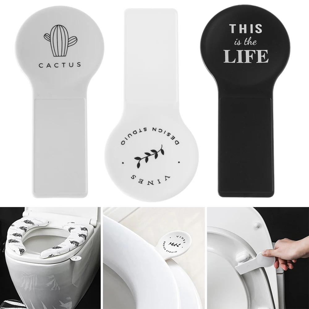 

3style Practical Foldable Toilet Seat Cover Lifter Sanitary Closestool Seat Cover Lift Handle for Travel Home Bathroom DIY Decor