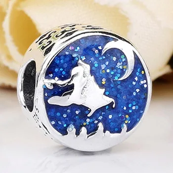 

Original Blue Enamel Aladdin Magic Carpet Ride Charm Fit 925 Sterling Silver Bead Charm Bracelet Bangle Diy Jewelry