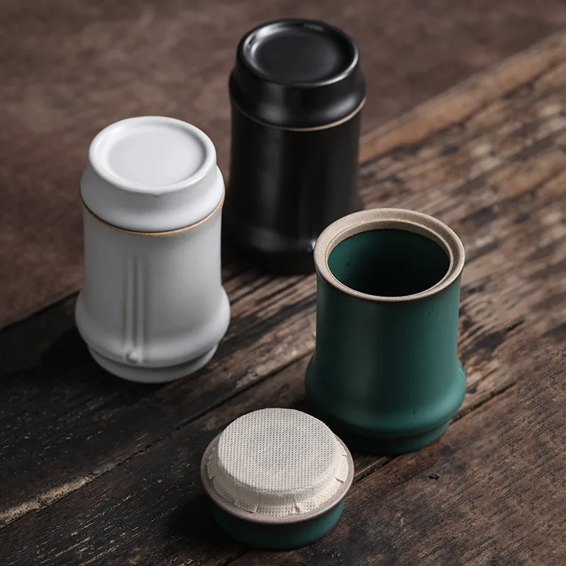 Japanese-style Storage Jars Tea Coffee Ceramics Cans A2 