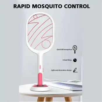 

New 3000V Electric Insect Racket Swatter Zapper USB 1200mAh Rechargeable Mosquito Swatter Kill Fly Bug Zapper Killer Trap
