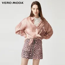 Vero Moda женская OL стильная металлическая блестящая Свободная рубашка с открытыми плечами | 319305537