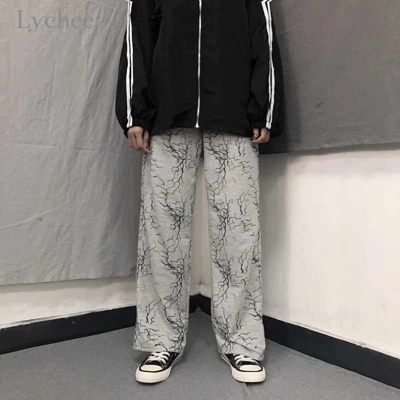 Личи Harajuku молния женские нижние штаны осенние прямые ноги леди с эластичной