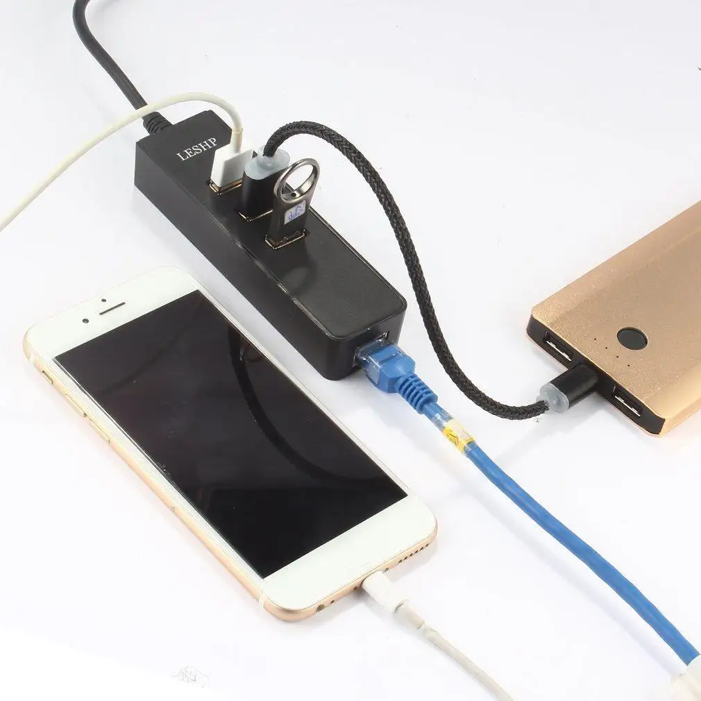 3-Порты и разъёмы USB 3,0 концентратор с RJ45 Gigabit Ethernet адаптер 1000 Мбит/с для портативных ПК SL