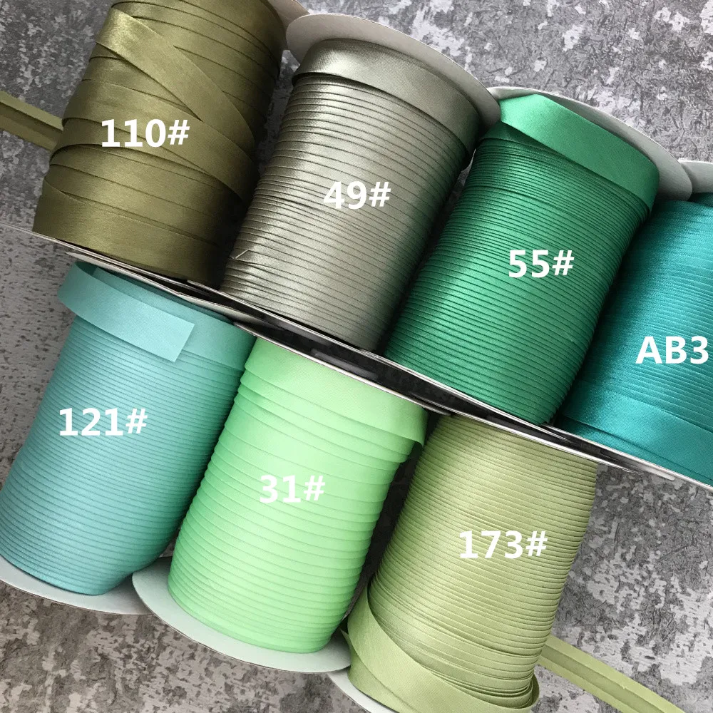 

25yards/roll Polyester 5/8"(15mm) Satin Bias Tape Bias Binding Solid Color For DIY Garment Sewing And Trimming