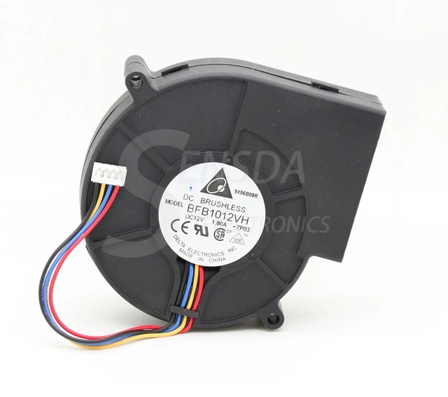 for Delta BFB1012VH  9733 Turbo Centrifugal Fan Blower 12V 1.80A High Speed with Variable Speed Controller for DIY Cooling 4Pin Blower