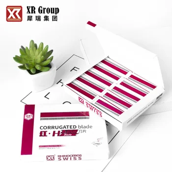 

xi rui New Style Red Clip Blades 100 Piece Eyebrow Razor Blades Industry Stainless Steel Scraping Eyebrow Shaving Beauty Tool