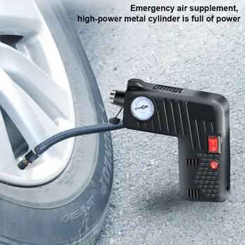 

12V Handheld Tire Inflator ABS Digital Air Compressor Air Pump with Pressure Gauge for Car Bicycles Motorcycle Tires Basketball