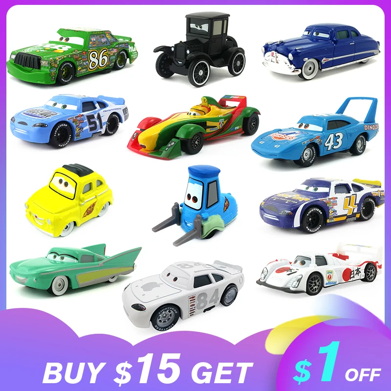 Все стили disney Pixar Cars 3 Lightning McQueen Mater Sally Holly Ramirez doc Hudson 1:55 литая металлическая модель