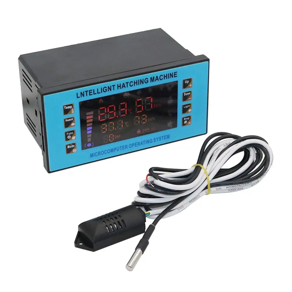 

1Set Multifunctional Electronic Colorful LED Display Temperature Humidity Incubator Controller Chicken Poultry Incubation Device