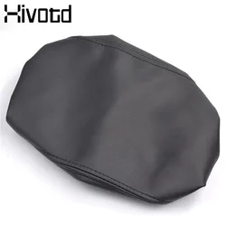 Audi A3 8V Armrest Box Cover - Premium PU Leather Center Console Protector & Interior Decor Accessory (Black thread)