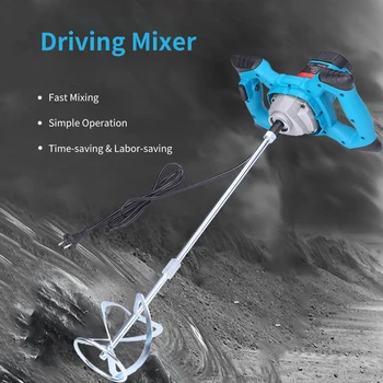 

220V 2100W Handheld Electric Mixer Electric Cement Mixer Stirrer 50/60Hz 6-Speed Hand Held Steering Wheel Mixer Concrete Mixer